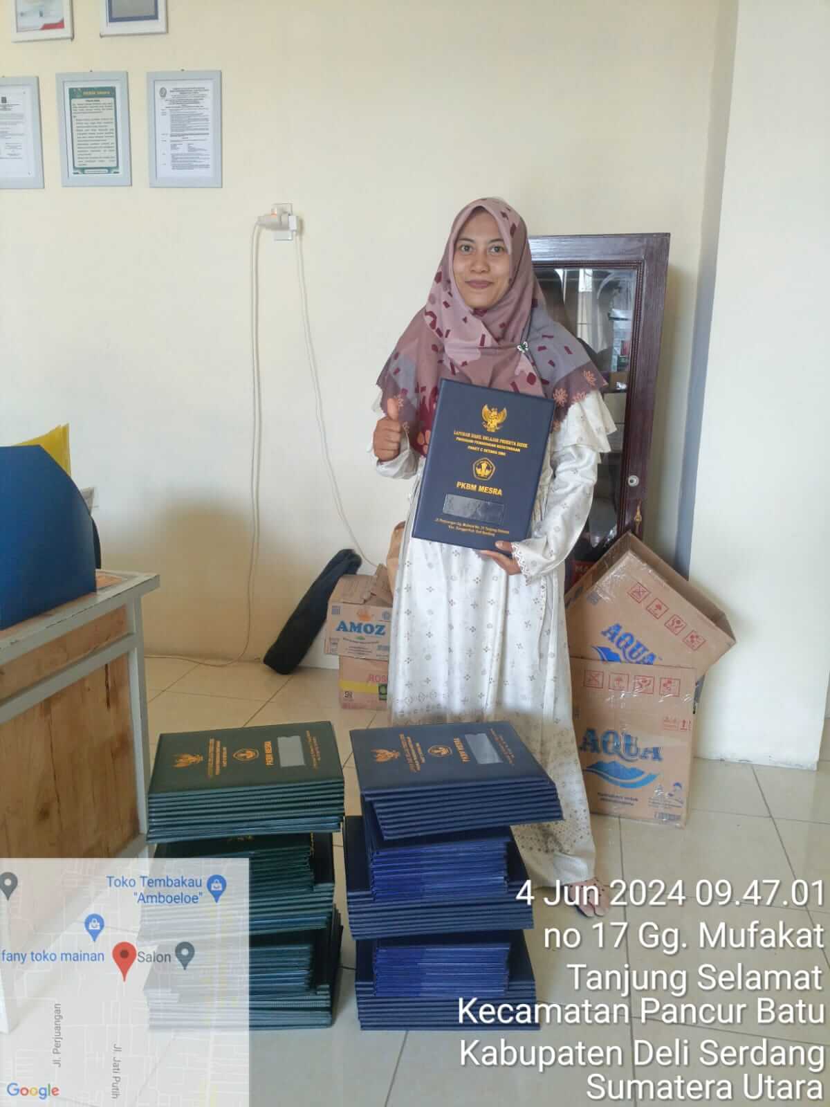 Sampul raport PKBM Mesra custom logo produksi Medan